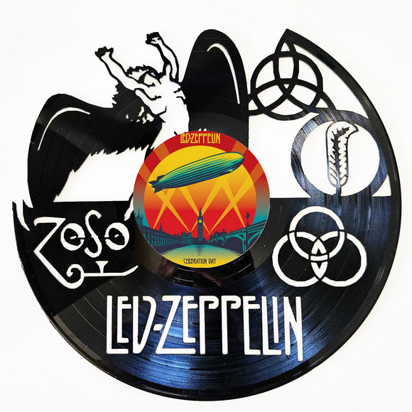 Vinyl Record Art with Sticker - Led Zeppelin