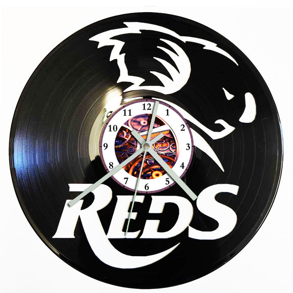 Vinyl Record Clock - QLD Reds