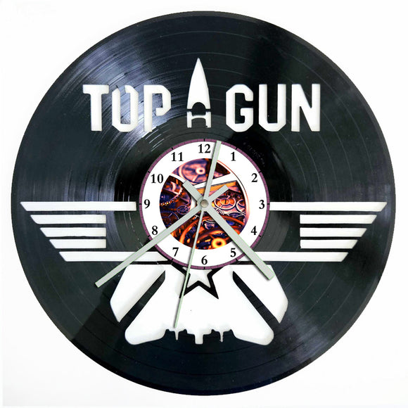 Vinyl Record Clock - Top Gun