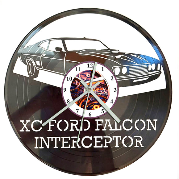 Vinyl Record Clock - Ford Falcon Interceptor XC