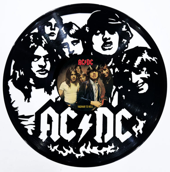 Vinyl Record Art with Sticker - ACDC Band