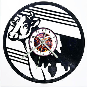 Vinyl Record Clock - Cow