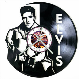 Vinyl Record Clock - Elvis Guitar