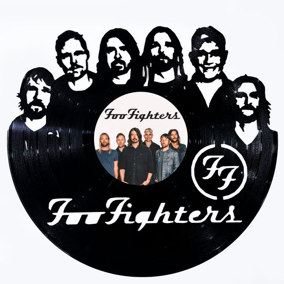 Vinyl Record Art with sticker - Foo Fighters Band