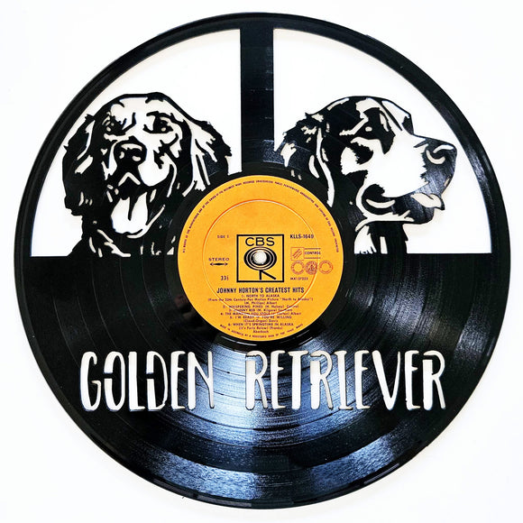 Vinyl Record Art - Golden Retriever