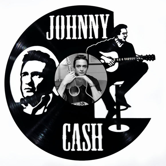 Vinyl Record Art with sticker - Johnny Cash 2