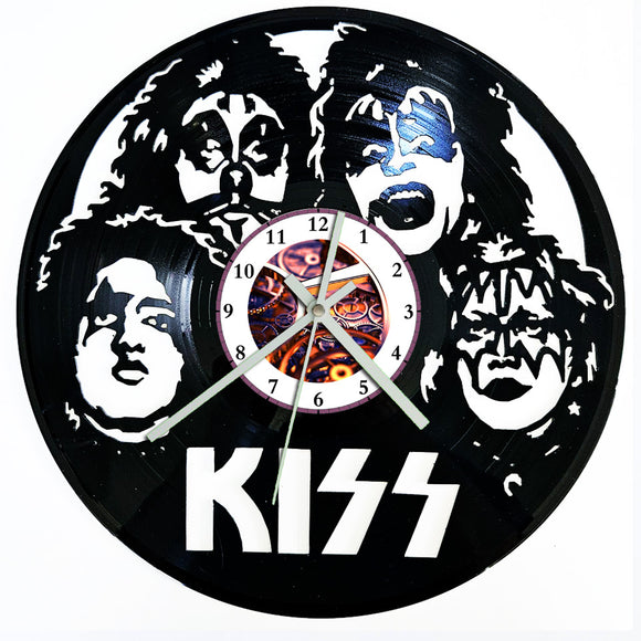 Vinyl Record Clock - Kiss Band