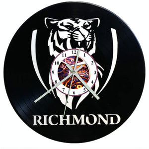 Vinyl Record Clock - AFL Richmond Tigers