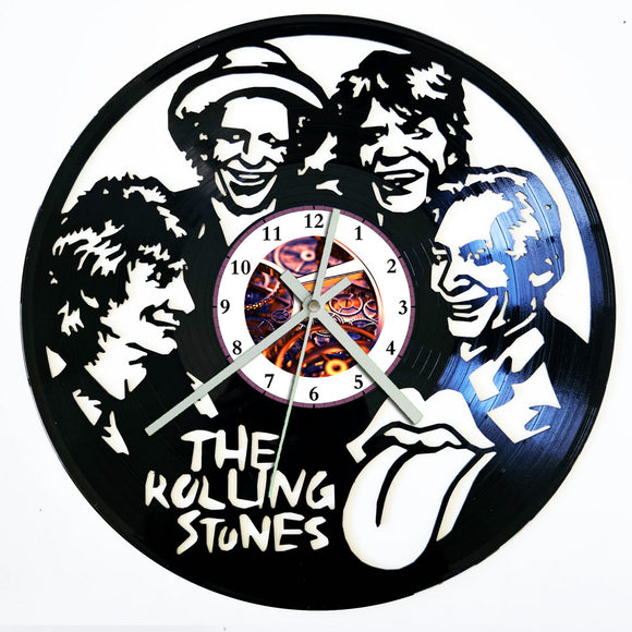 Vinyl Record Clock - Rolling Stones Band