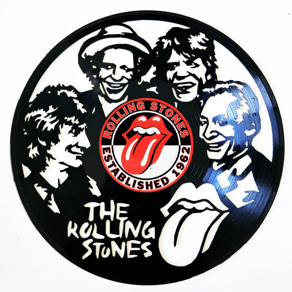 Vinyl Record Art with sticker - Rolling Stones Band