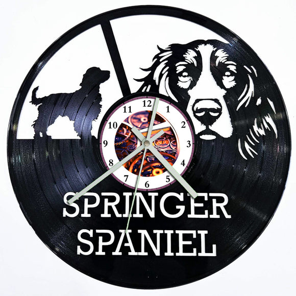 Vinyl Record Clock - Springer Spaniel