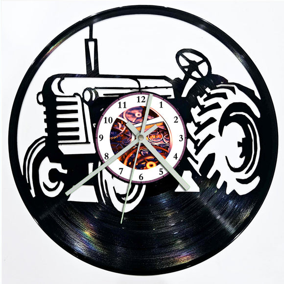 Vinyl Record Clock - Tractor