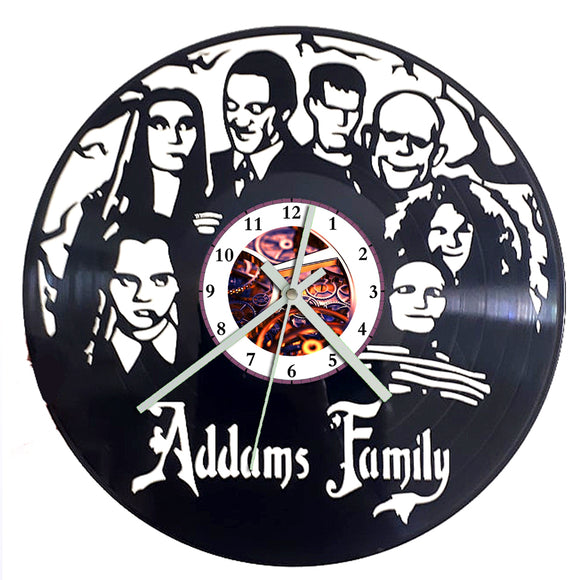 Vinyl Record Clock - Addams Family