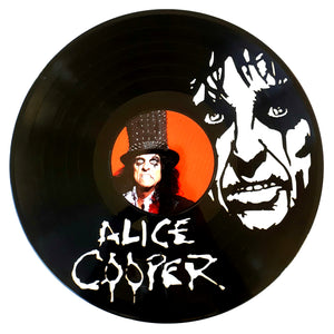 Vinyl Record Art with sticker - Alice Cooper