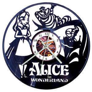 Vinyl Record Clock - Alice in Wonderland