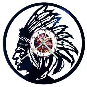 Vinyl Record Clock - American Indian