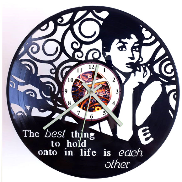 Vinyl Record Clock - Audry Hepburn