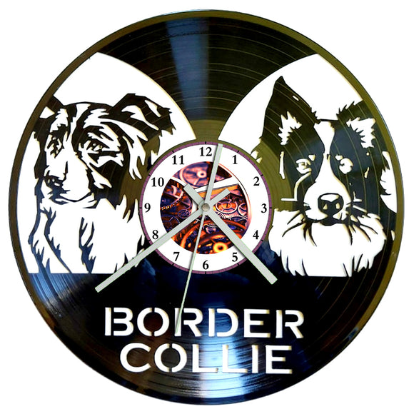 Vinyl Record Clock - Border Collie