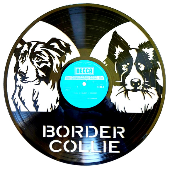 Vinyl Record Art - Border Collie