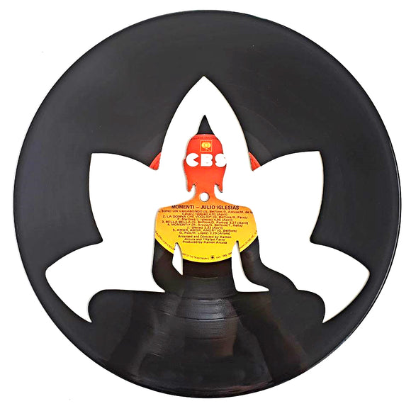 Vinyl Record Art - Buddha and Lotus
