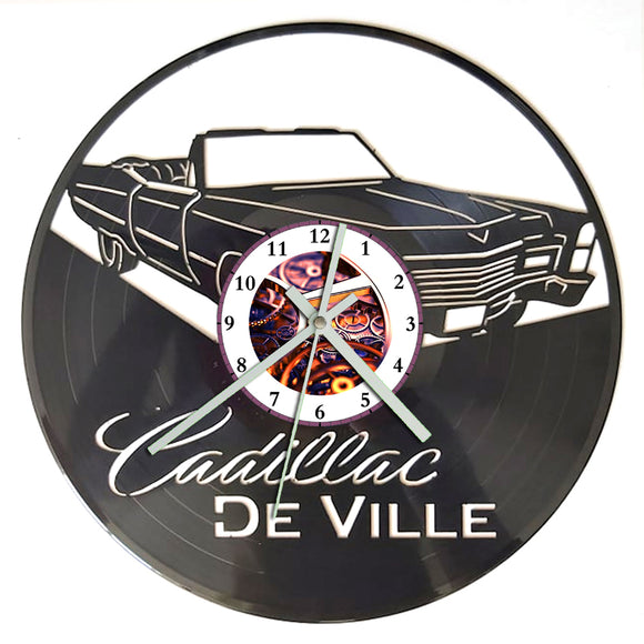 Vinyl Record Clock - Cadillac DeVille