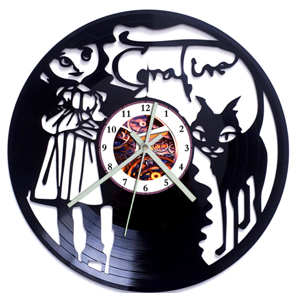 Vinyl Record Clock - Coraline
