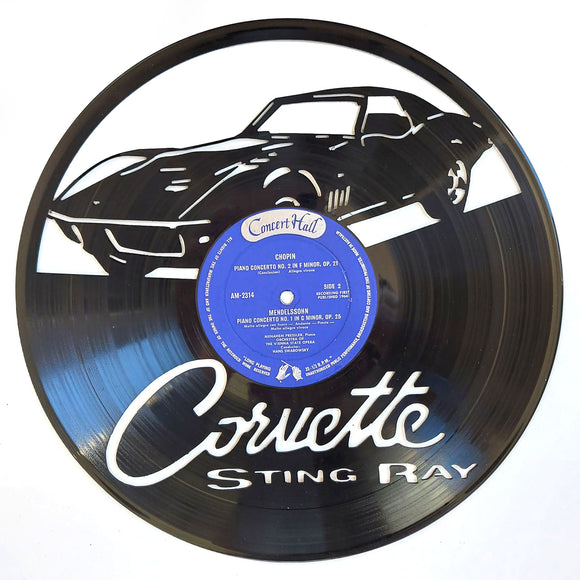 Vinyl Record Art - Corvette Stingray