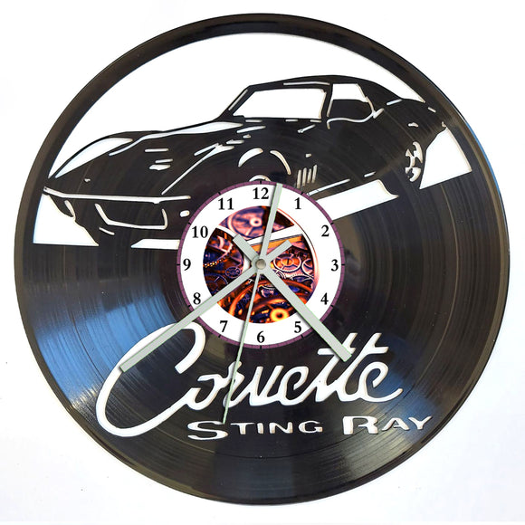 Vinyl Record Clock - Corvette Stingray