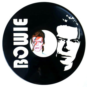 Vinyl Record Art with sticker - David Bowie