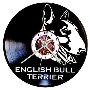 Vinyl Record Clock - English Bull Terrier