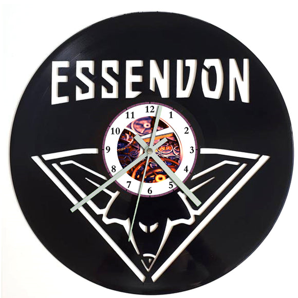Vinyl Record Clock - AFL Essendon