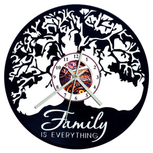 Vinyl Record Clock - Family is Everything Tree