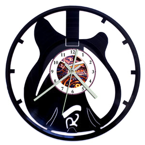 Vinyl Record Clock - Fender Guitar