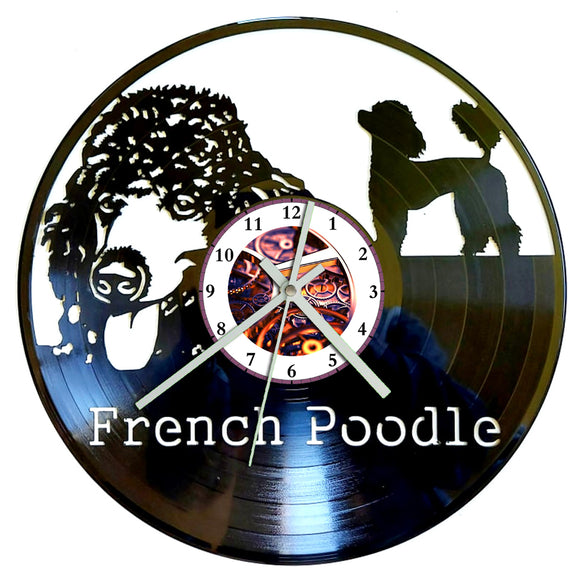 Vinyl Record Clock - French Poodle