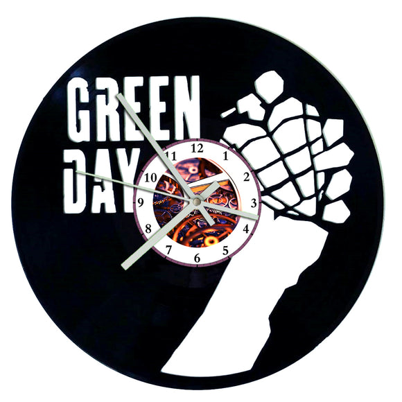 Vinyl Clock, Green Day, Wall clock, vinyl record clock