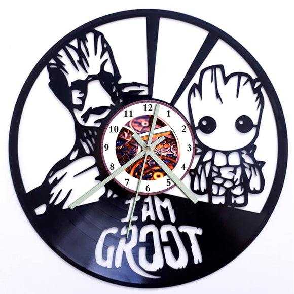Vinyl Record Clock - Groot