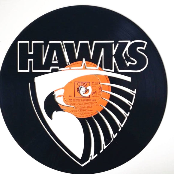 Vinyl Record Art - AFL Hawthorn Hawks FC