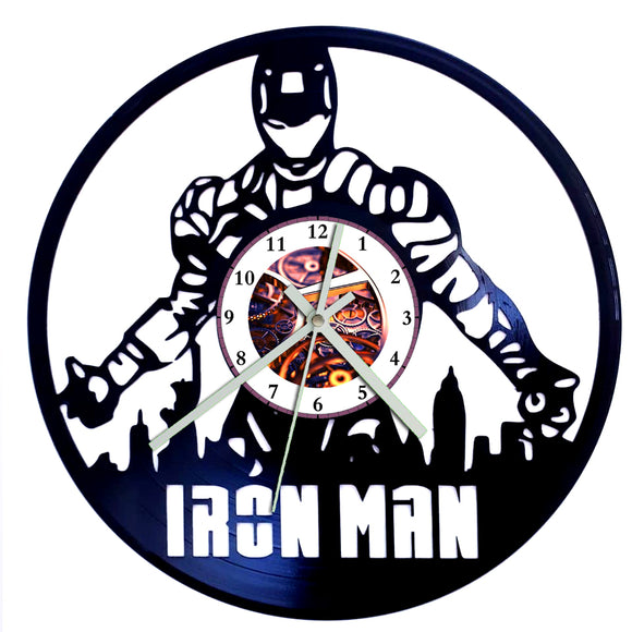 Vinyl Record Clock - Iron Man