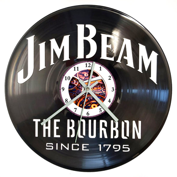 Vinyl Record Clock - Jim Beam