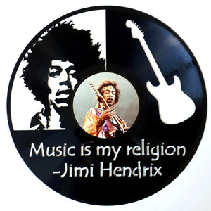 Vinyl Record Art with sticker - Jimi Hendrix