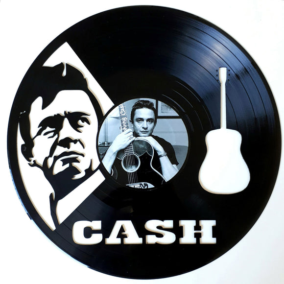 Vinyl Record Art with sticker - Johnny Cash
