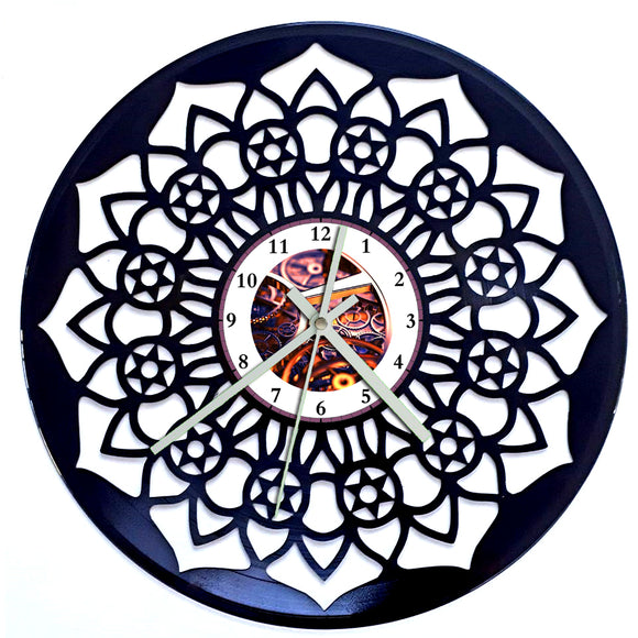 Vinyl Record Clock - Mandala Peace
