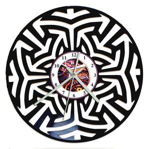 Vinyl Record Clock - Mandala Retro