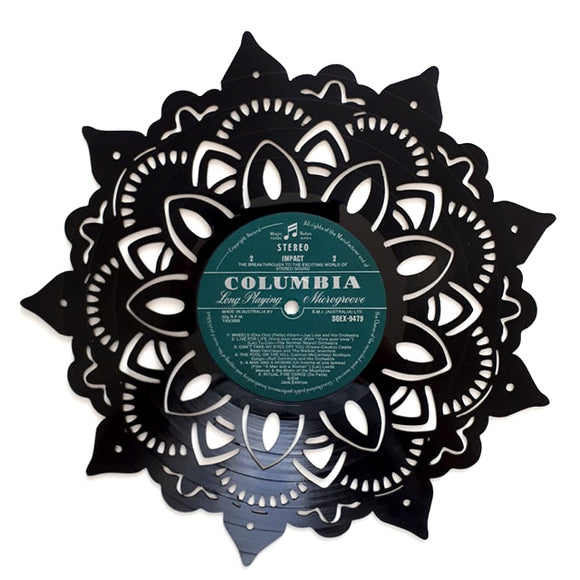 Vinyl Record Art - Mandala Star Flower