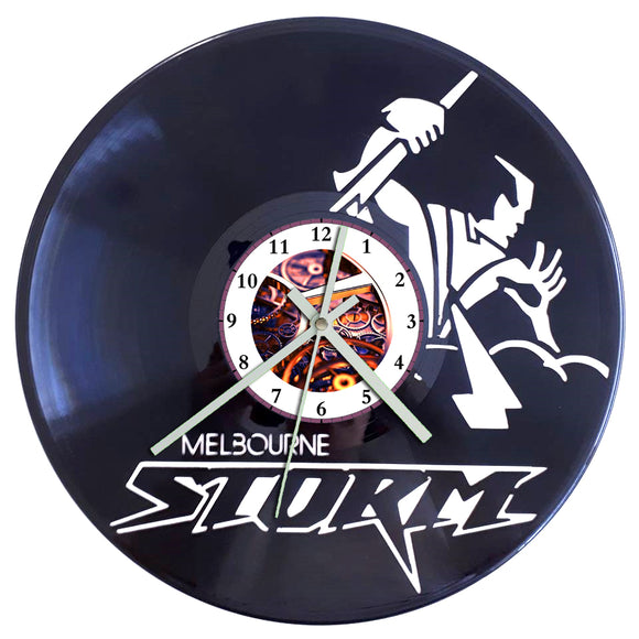 Vinyl Record Clock - NRL Melbourne Storm
