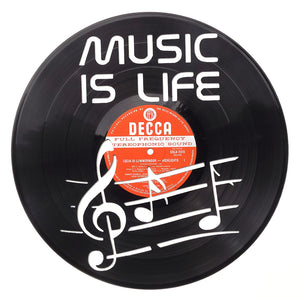 Vinyl Record Art - Music is Life