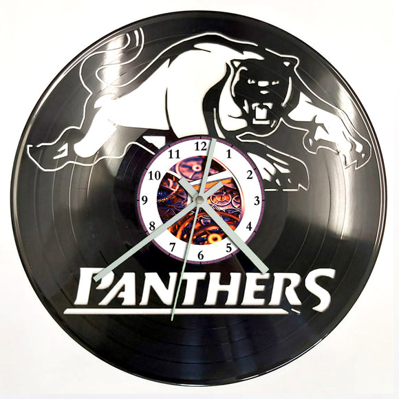 Vinyl Record Clock - NRL Panthers