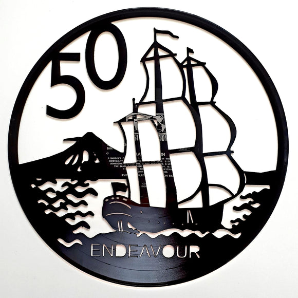 Vinyl Record Art - NZ 50c Coin