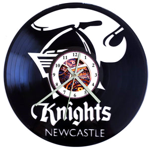 Vinyl Record Clock - NRL Newcastle Knights