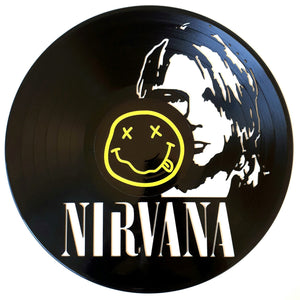 Vinyl Record Art with sticker - Nirvana